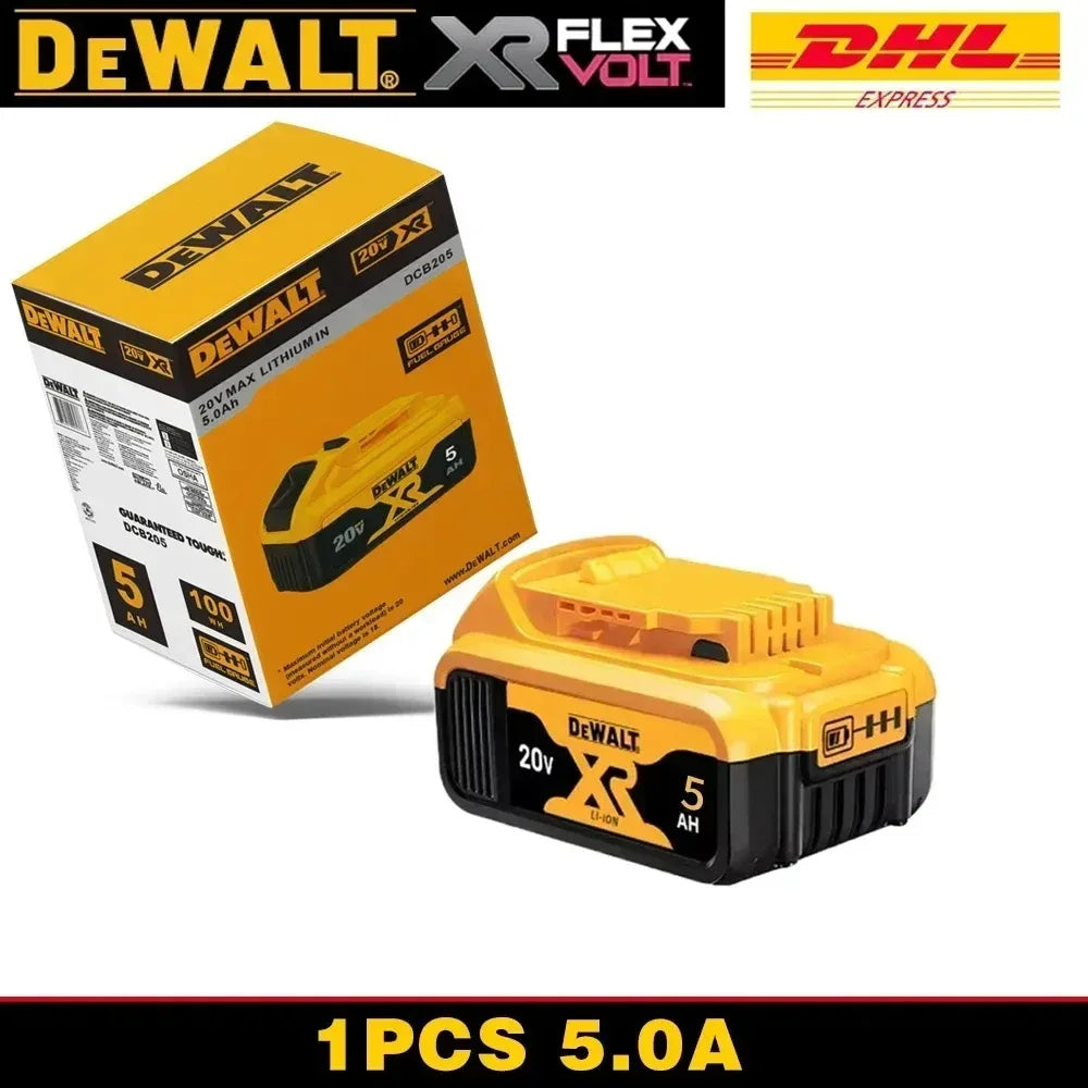 100% Original DeWalt Batteries 20V 6000mAh Li Ion Battery For DCB206 DCB205 DCB204 DCB200 DeWalt Power Tools Air Transport
