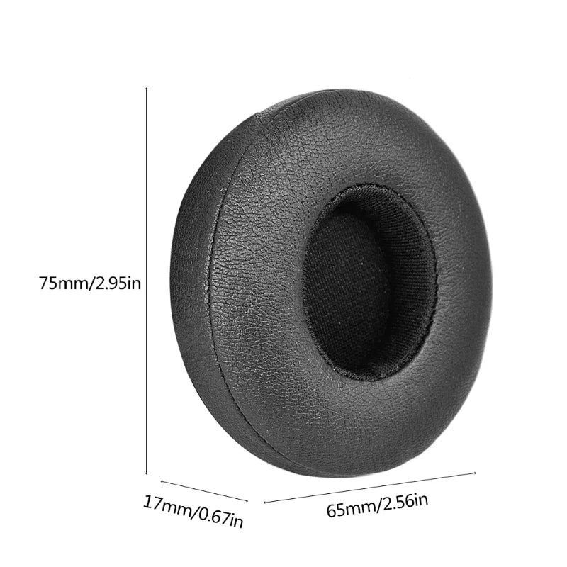 Ear Pads Noise Canceling Wireless Headphones Sponge Sleeve Comfortable Earmuffs Compatible for Solo 3 2.0 1 Pair 896C