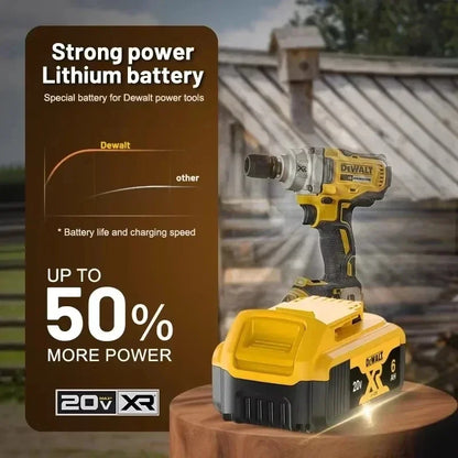 100% Genuine Dewalt 20V 6AH Battery, Rechargeable Lithium Ion Battery, Dewalt DCB200DCBL722/DCL050/DCF850Power Tool Replacement