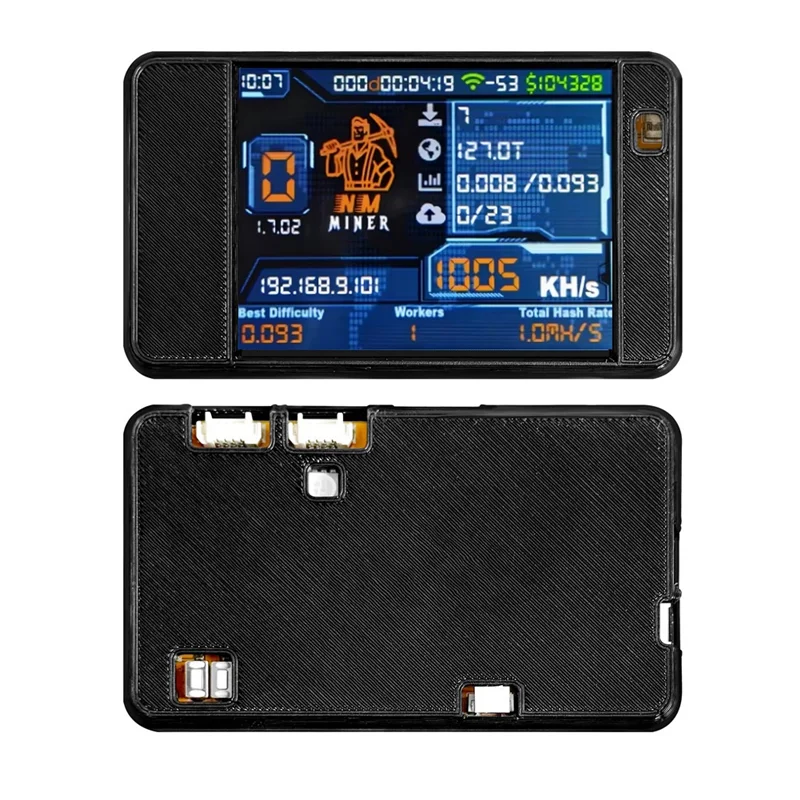 AFOURT-Nmminer Nerdminer Upgrade 992 KH/S Hashrate ESP32-2432S028 2.8Inch Display Colorful Case Bitcoin Solo Lottery Miner C