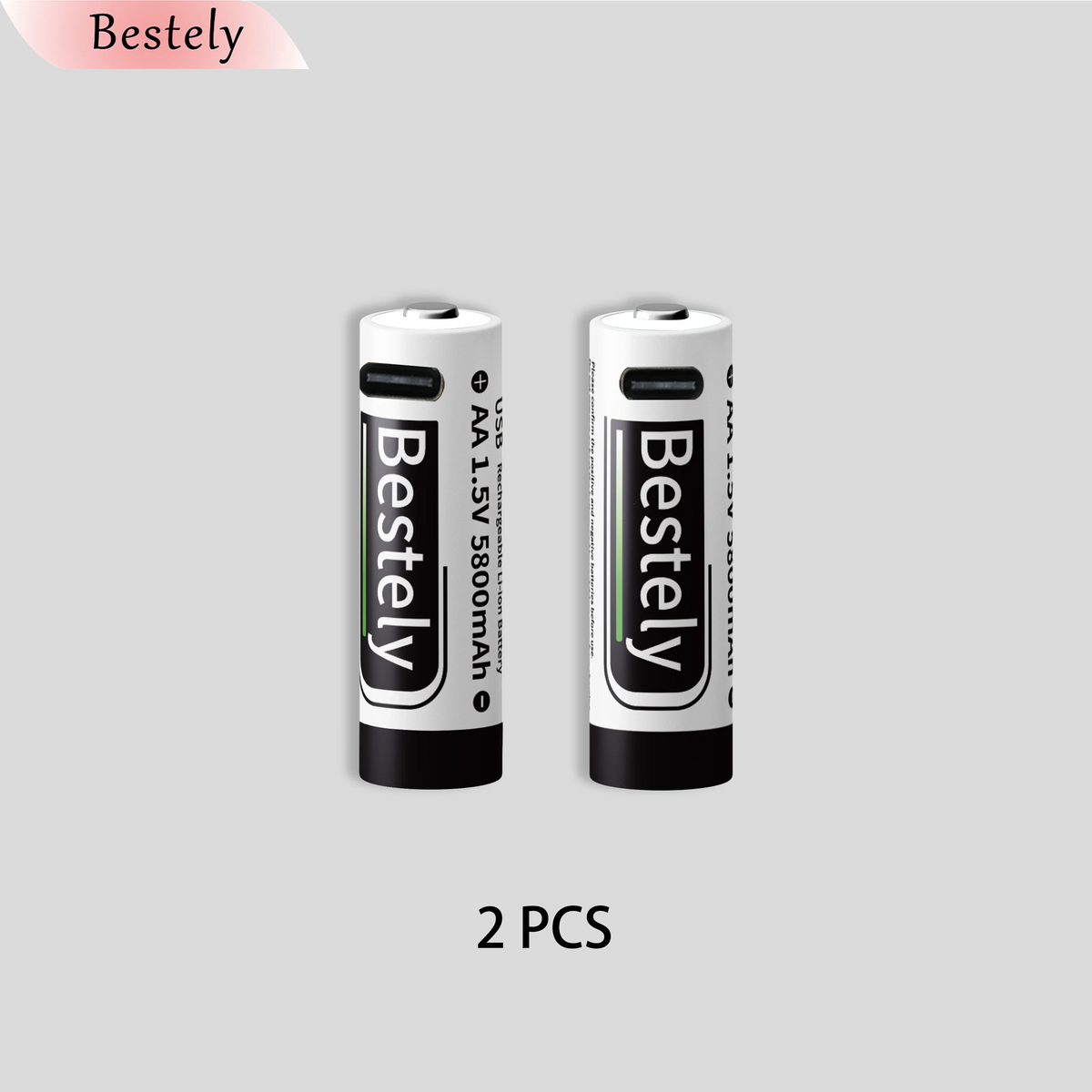 New 1.5V AA 5800mAh Rechargeable Batteries/ Li-ion Battery Long-Lasting/High Capacity Lithium Akku/2000 Cycles with USB-C Cables
