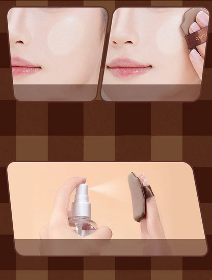 6pcs Dual-Use Cosmetics Puff Set Chocolate Cookie Soft Powder Puff Dry and Wet Foundation Air Cushion Makeup Sponge Beauty Tool