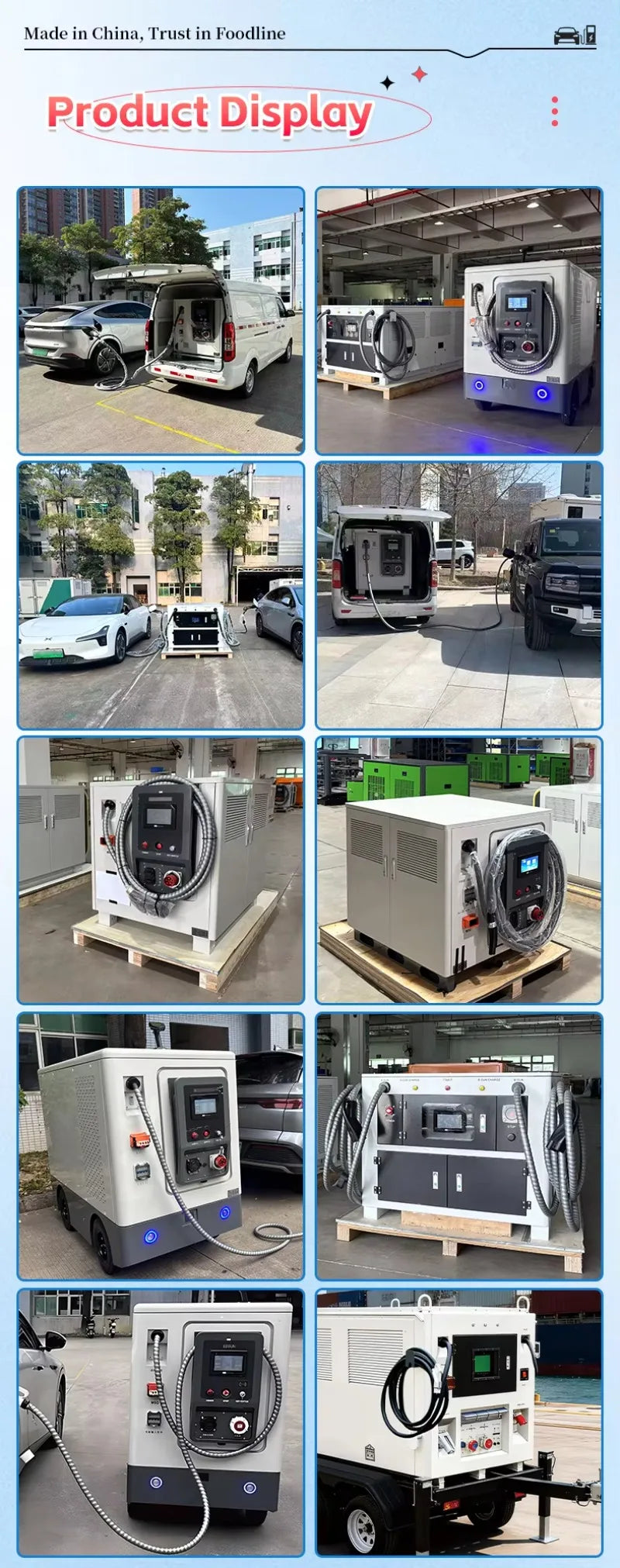 Mobile Energy Storage System Portable Power Station Fast Charging Backup Battery for Outdoor Emergency EV Charging Use
