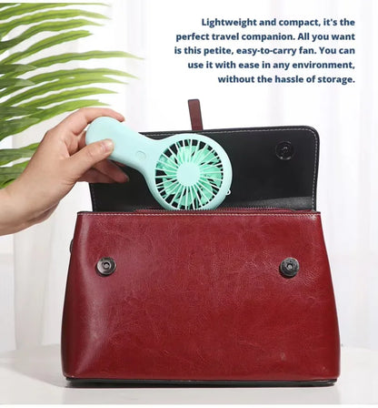 5pcs Portable Rechargeable Electric USB Charger Battery Handheld Mini Fan 3 Speed Lightweight with Data Cable Air Cooling Fans