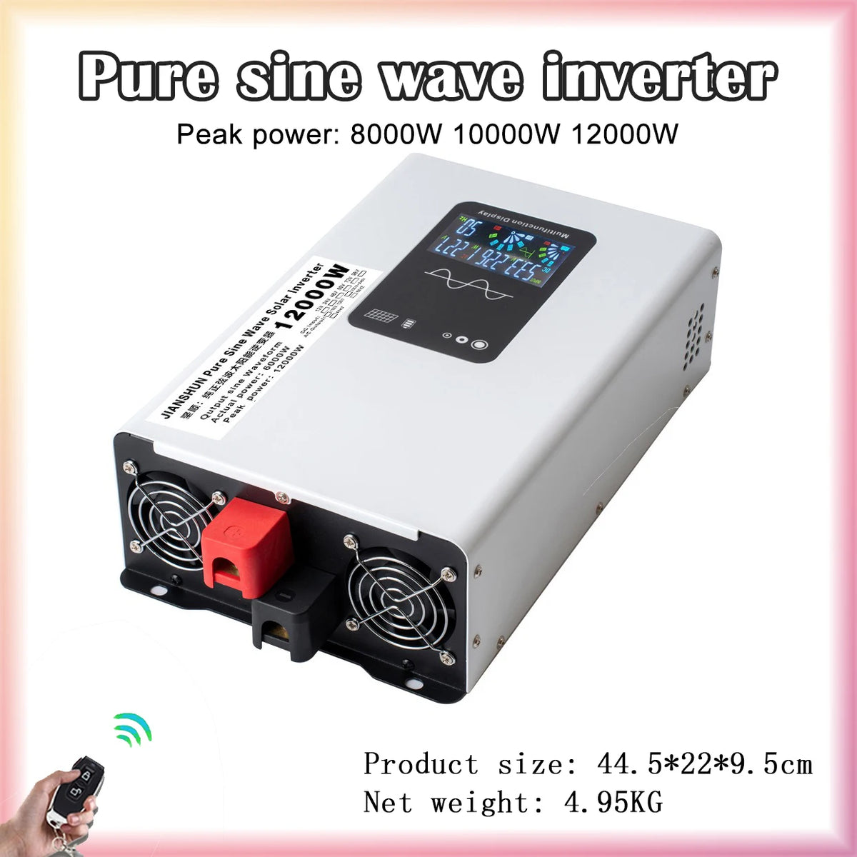 12000W 10000W 8000W Power Pure Sine Wave Inverter 12V 24v 220v 24V 48V 60V 72V To 110v Converter Solar Car Inverters Off Grid