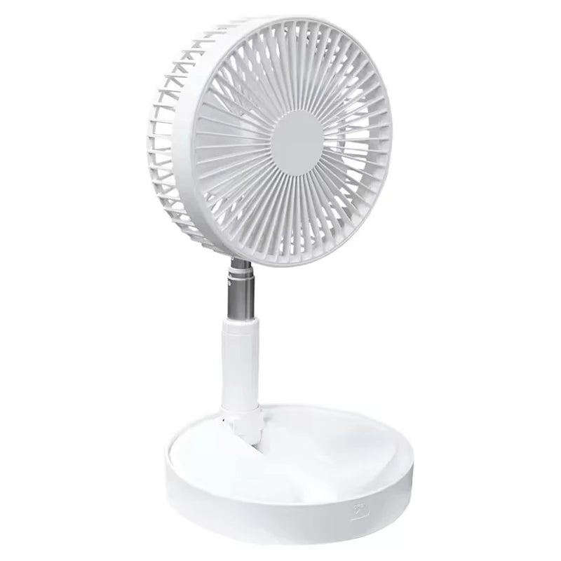Foldable Table Fan Rechargeable Mini Folding Fan Cooling Portable Mini Electric Fan with 3 Speeds and Large Rechargeable Battery