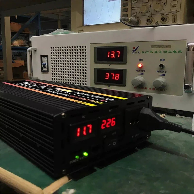 12000W Pure Sine Wave Inverter DC12V 24V 48V 60V To 220V Car Solar Inverter Socket Transformer Power Converter Power Inverter