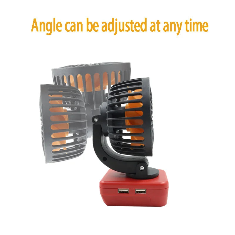 F409 Fold Electric Fan USB Mobile Phone Charger Portable Power Bank Fast Charge For Milwaukee M18 18V Li-ion Battery 48-11-1835