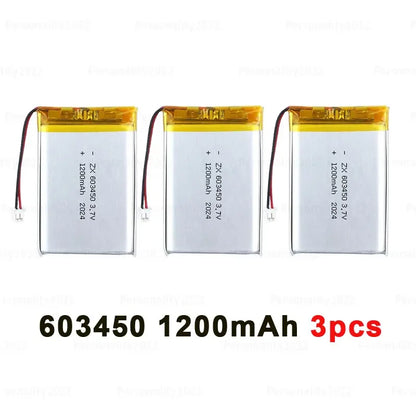 1pcs- 10pcs 3.7V 063450 Li Ion Polymoer Battery 603450 1200mAh Lipo Lithium Batteries  for Bluetooth Headset MP3/mp4 Speaker