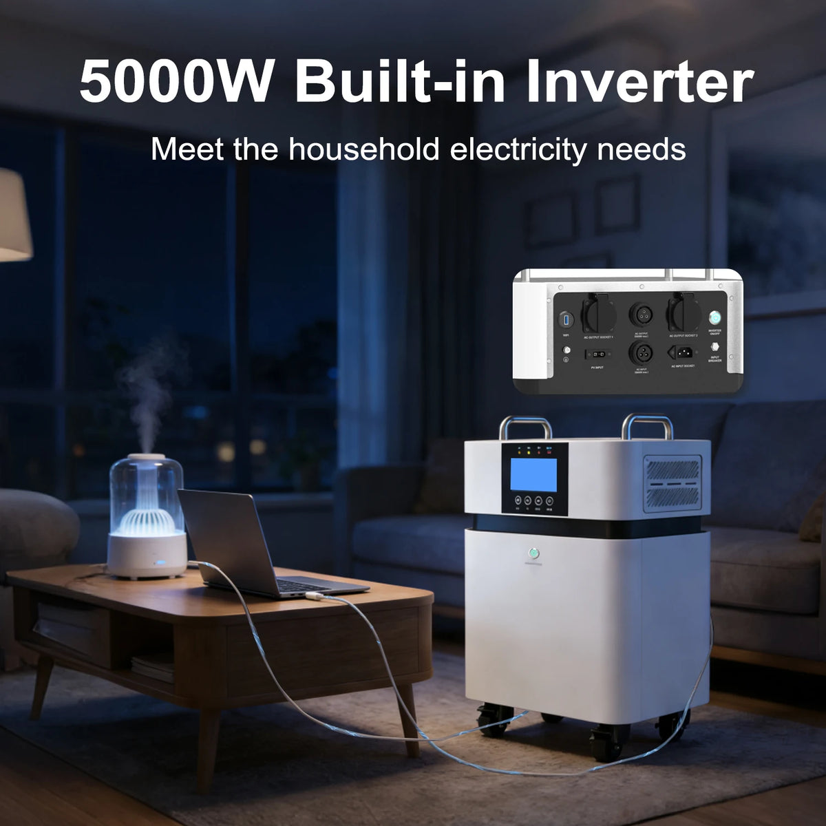 All in One Solar Power System 5kw Inverter and Lithium Battery 5kwh 8kwh 15kwh Portable Power Station Plug and Play Outdoor Use