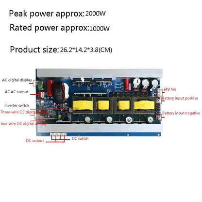 Pure Sine Wave Inverter Motherboard 12V 24V to 220V 1000W 3000W 6000W Transformer Converter Solar Off Grid Power Inverters