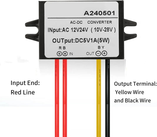 Voltage Power AC 12V 24V to DC 5V Voltage Regulator Power Module for Car Step Down Converter1A 2A 3A AC to DC 5C waterproof