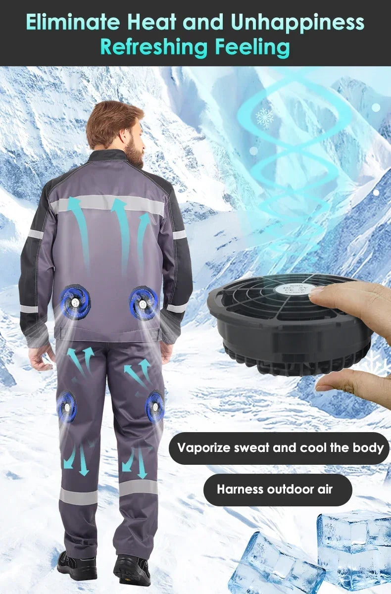 5V / 12V DC Cooling Fan 1 or 2 PCS For Air Conditioner Vest Jacket Summer Outdoor High Temperature Work Fishing Vest Cool Fans