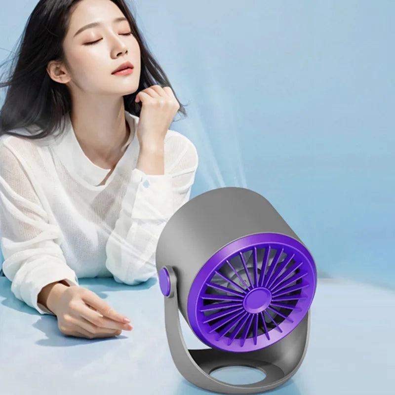 A66T-Quiet USB Rechargeable Oscillating Fan - Wall Mountable, 6+ Blades, 1200-2000Mah Battery