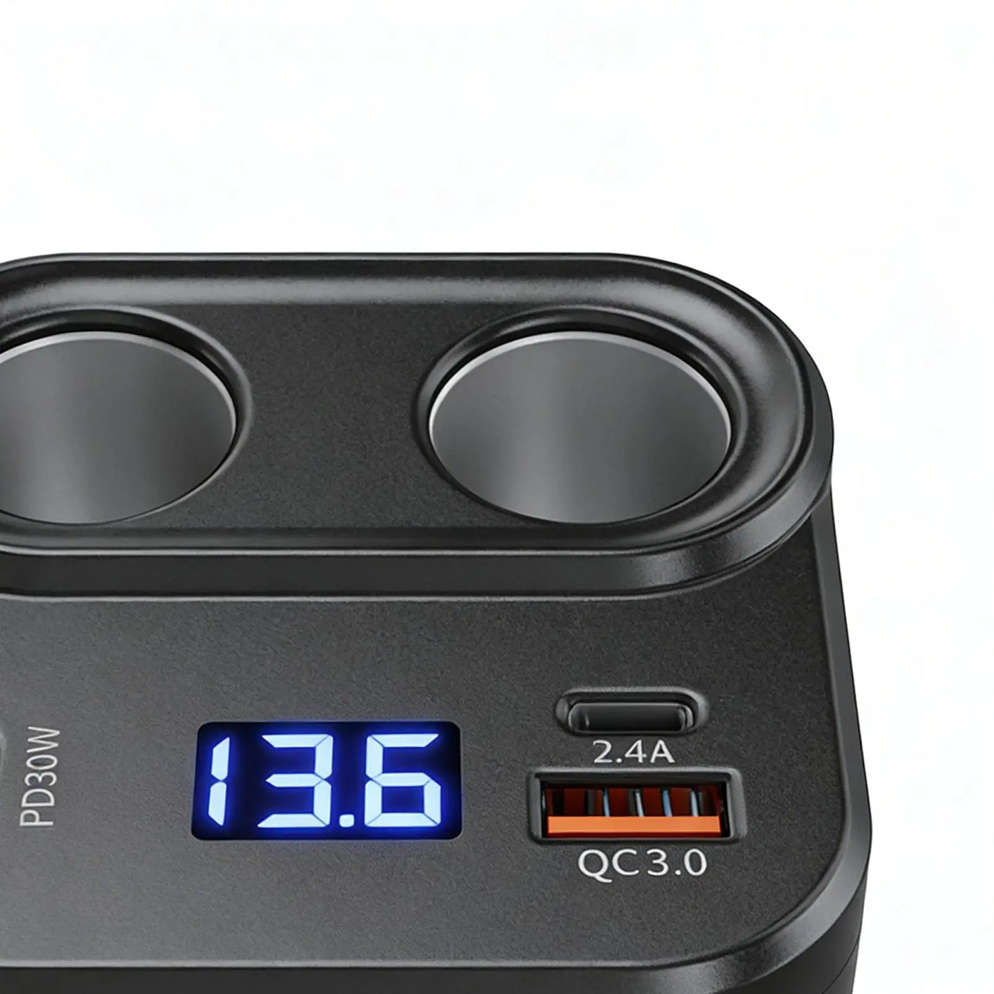 Car Chargers 60W Retractable Cable Anti-Slip Extension 2 Port Charger For Car For Battery Men Women Cell Phone Auto Truck