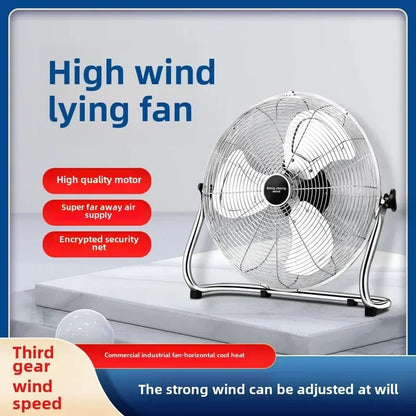 Rechargeable High Power Industrial Floor Fan Strong Wind Portable Electric Fan For Factory Workshop