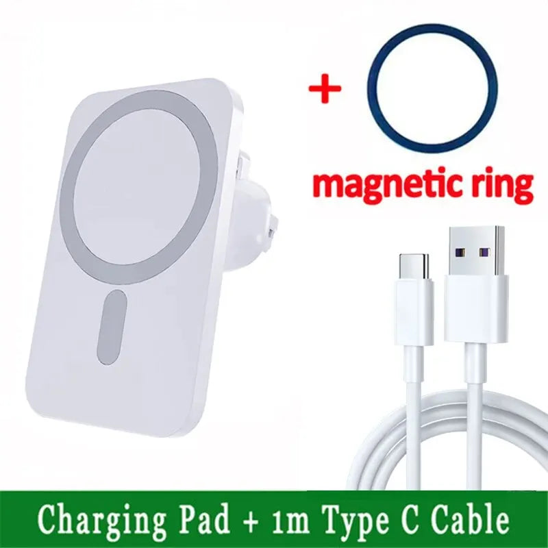 Magnetic Car Wireless Charger For iPhone 17 16 15 14 13 12 Pro Max Mini Car Phone Holder Stand Mount Fast Charging Station