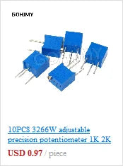 20PCS RM065 Trimmer Potentiometer Adjustable Resistor 500R 1K 5K 10K 20K 50K 100K 200K 500K 1M RM-065 Variable Resistors