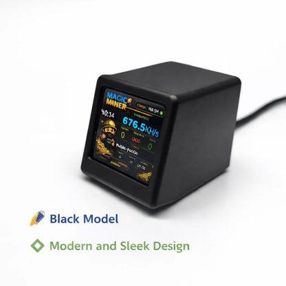 Smart Crypto Mining Display Mini Bitcoin Miner Monitor Plug & Play WiFi Real-Time Hashrate USB Powered