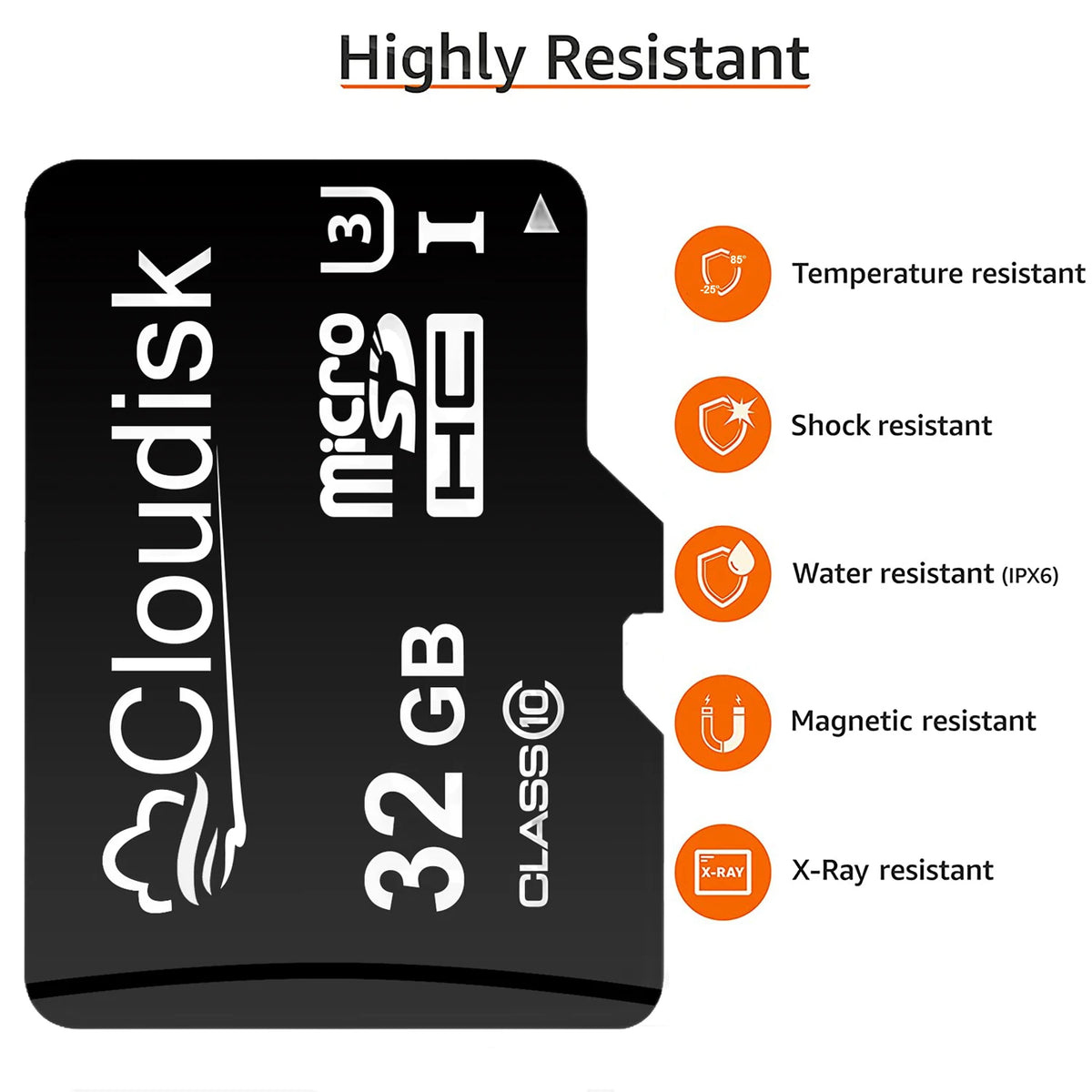 Cloudisk Memory Card 8GB 4GB 2GB 1GB Micro SD Cards 128GB 64GB 32GB SDXC U3 V30 C10 16GB For Phone Tablet Monitor Camera