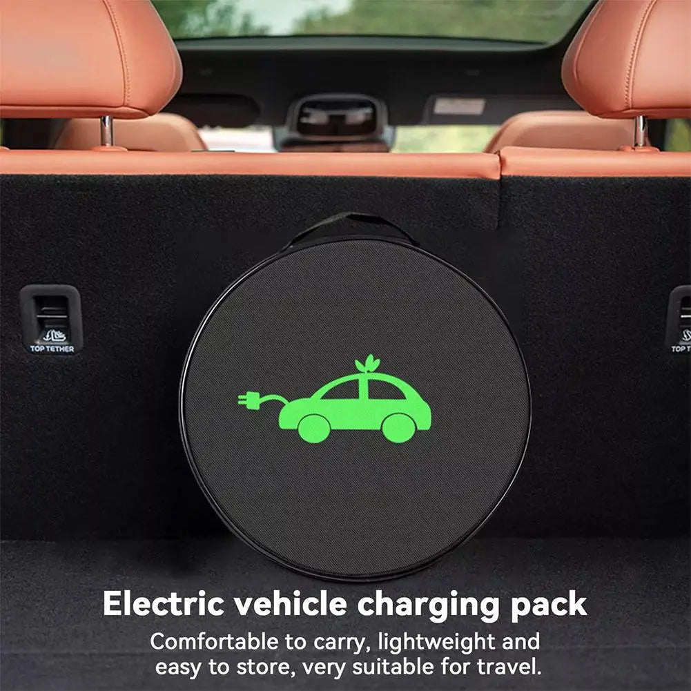 EV Cable Organizer Bag Electric Car Charger Box Charging Organizer Jumper Cable Bag Electric Vehicle Charging Cable Case