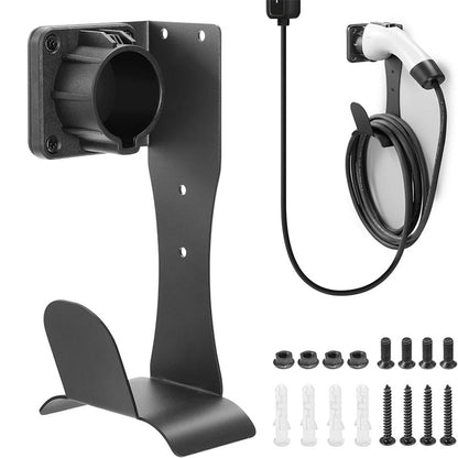 EV Charger Cable Holder Stainless Steel J1772 Charger Holder Wall Mounted Cable Organizer For EV Charging Accessories