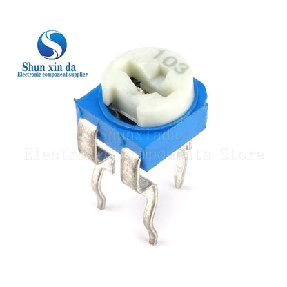 20PCS RM065 RM063 103 104 10K 100 Ohm - 1M 1K 2K 5K 20K 50K 100K 200K 500K Potentiometer Variable Resistors Trimmer Adjustable