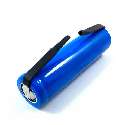 14650 Battery 3.7V 1200mAh Rechargeable Lithium Battery with Solder Tabs for Watch Flashlight Walkie Talkie Electric Toothbrush