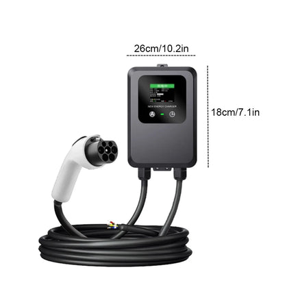 EV Wallbox 5M/10M 7KW 32A Charging Station Car Home EV Wallbox Electric Car EV Wallbox With 5M Cable Color Screen