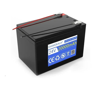 New 24V 20Ah LiFePo4 Lithium Battery 18650 Electric Vehicle Lithium Battery Pack Built-in BMS 30A High Current