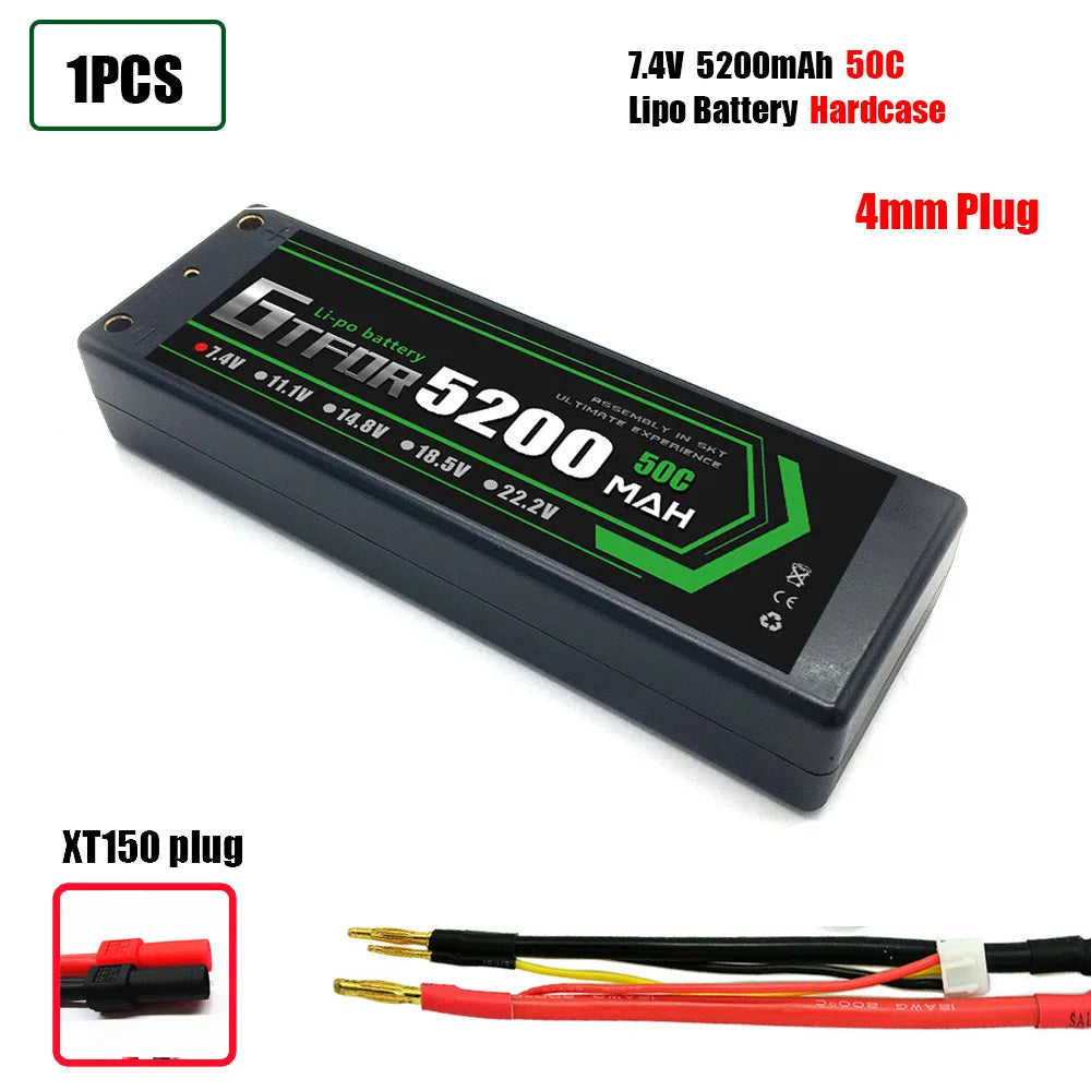 Batteries Lipo 7.4V 11.1V 15.2V 14.8V 22.2V 2S 3S 4S 6S 5200Mah 7000mAh 9200mAh 10000mAh for RC Car Truck Evader BX Truggy