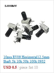 20PCS RM065 Trimmer Potentiometer Adjustable Resistor 500R 1K 5K 10K 20K 50K 100K 200K 500K 1M RM-065 Variable Resistors