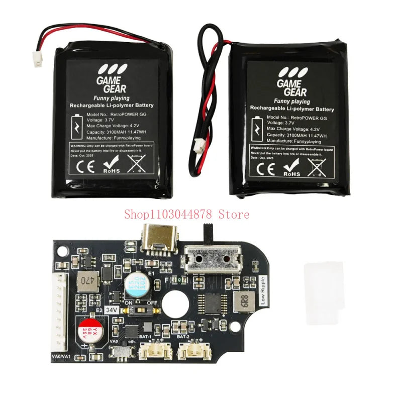 Rechargeable Battery 6200MAH Li-Polymer Batteries Lithium Battery Power Board For Game Gear GG Gaming Console