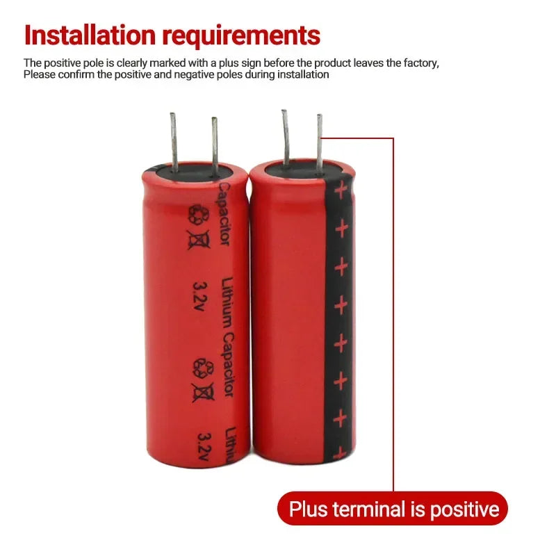 1000mAh Lithium Batteries 18500 3.2V New Nominal Capacity Standard Tension Lithium Battery for Electronics