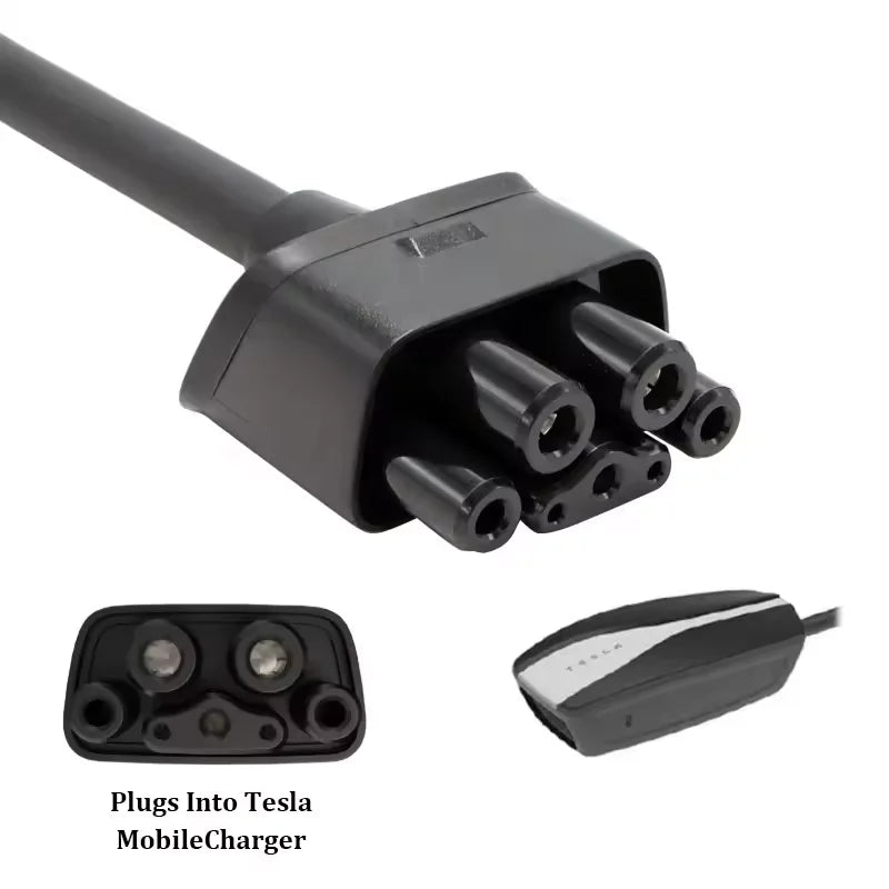 NEMA 6‑50 EV Charging Adapter 32A Compatible with 2nd‑Generation Mobile Portable EV Charger Fit Electric Vehicle Model 3 Y X S