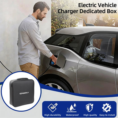 EV Car Charging Cable Storage Box Electric Vehicle Charger Cables Carry Bag For Geely EX2 Atlas SUV Boyue Borui Coolray Monjaro