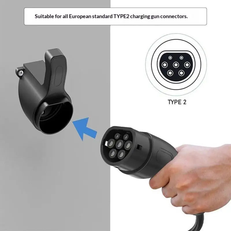 Versatile EV Charger Holder Wall Mount Bracket Sturdy Stand for Electric Car Charging Cables in Home Garage Setting