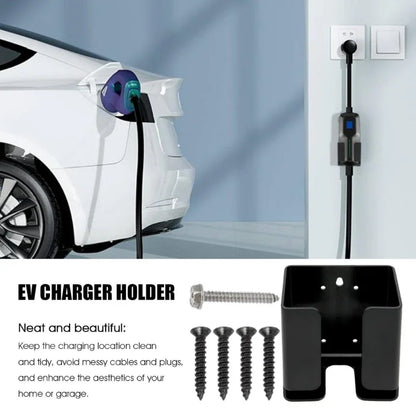 EV Charger Holder Stand Rack Wall Mounted Electric Vehicle Charging Box Holder Bracket Stand with Cable Management for J1772
