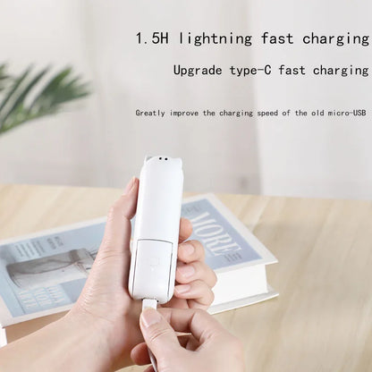 2000mAh Mini Portable Fan USB Rechargeable Cooler Collapsible Handheld Desktop Fan Quiet Foldable Office Home Handy Power Bank
