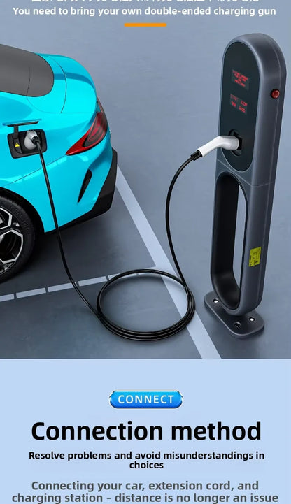 EV Charging Station Extension Cable 16A 7kW AC EV Charging Gun Extended Cord Slow-Charge Connector For BYD Home Use Charging