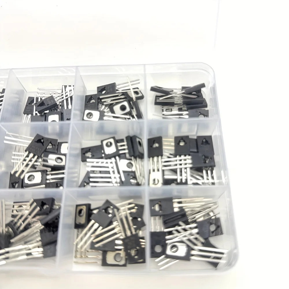 150pcs TO-126 Transistor Assortment Kit Pack B772 D882 BD139 BD140 C106 D669 B649 D237 D238 13003 BD136 BD235 BD438 BT134 2P4M
