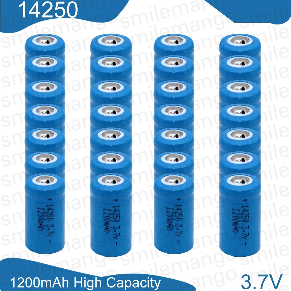 3.7V 14250 Rechargeable Lithium Battery LS14250 ER14250H 1/2-R6 1/2 AA 1200mAh Rechargeable ER14250 Lithium Battery