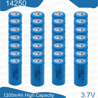 3.7V 14250 Rechargeable Lithium Battery LS14250 ER14250H 1/2-R6 1/2 AA 1200mAh Rechargeable ER14250 Lithium Battery