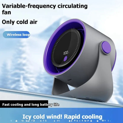 B90B-Quiet USB Rechargeable Oscillating Fan - Wall Mountable, 6+ Blades, 1200-2000Mah Battery