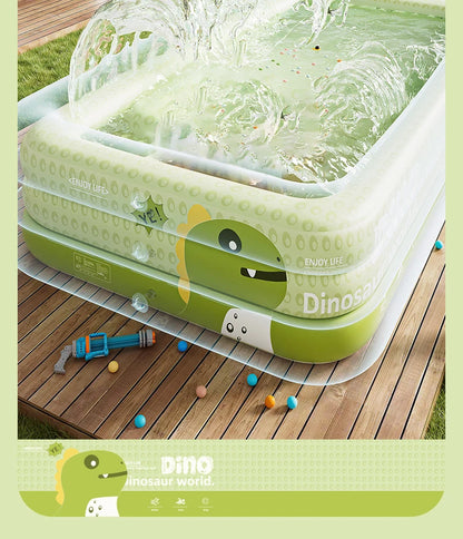 1.8-2.6M PVC Children's Cute Inflatable Swimming Pool for Backyard Home Outdoor Large Pool for Family Baby Indoor Bath Bathtub