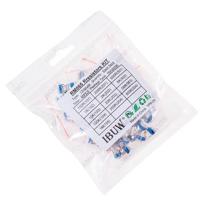 65PCS Trimmer Potentiometer RM063 Adjustable Resistance 100R~1M Potentiometers 1K 5K 10K 20K 50K  Variable Resistors 100K 1M