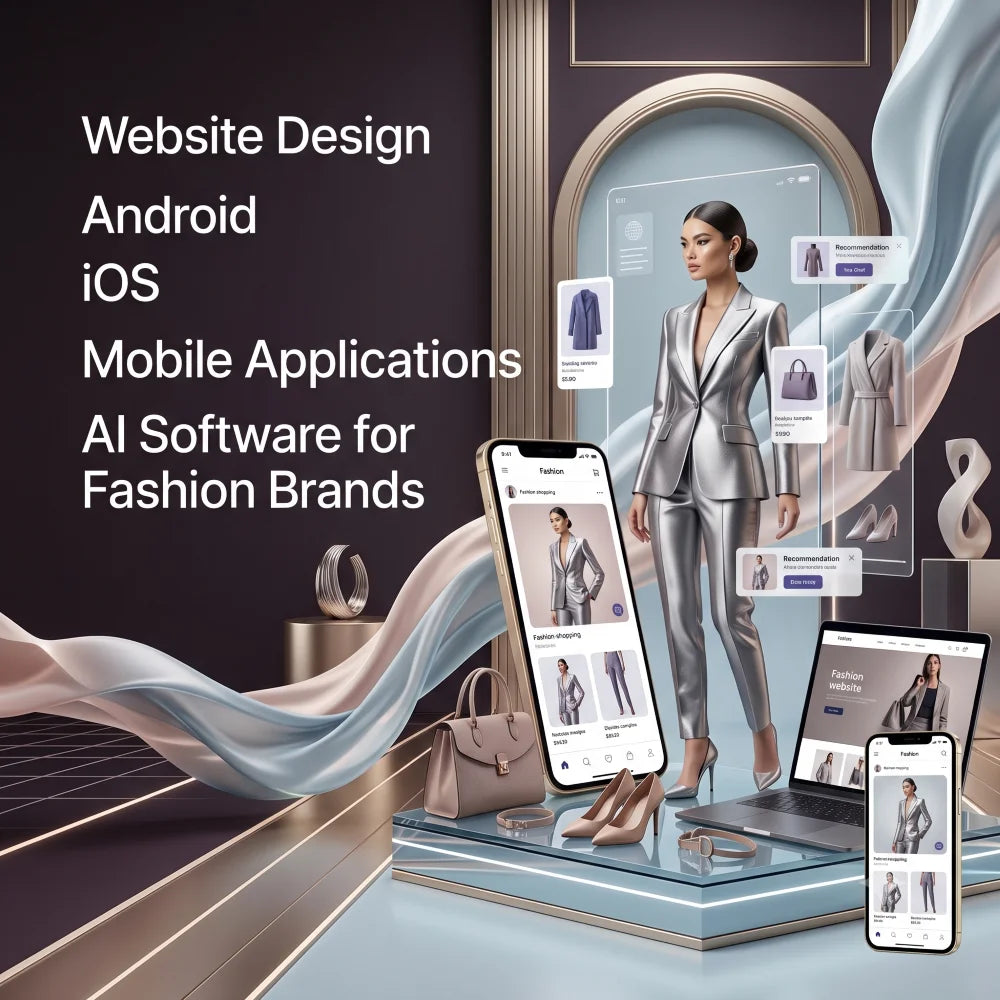 Website Design Android iOS Mobile Applications AI Software for Fashion Brands AI ERP CRM Software WordPress Shopify Plugin