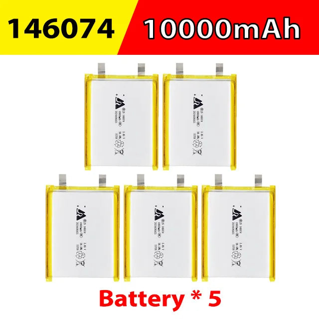 3.7V 10000mAh 146074 Lithium Polymer Battery 1376074 Lipo Li-Po Rechargeable Batteries for Diy Power Bank Laptop Hand Warmer