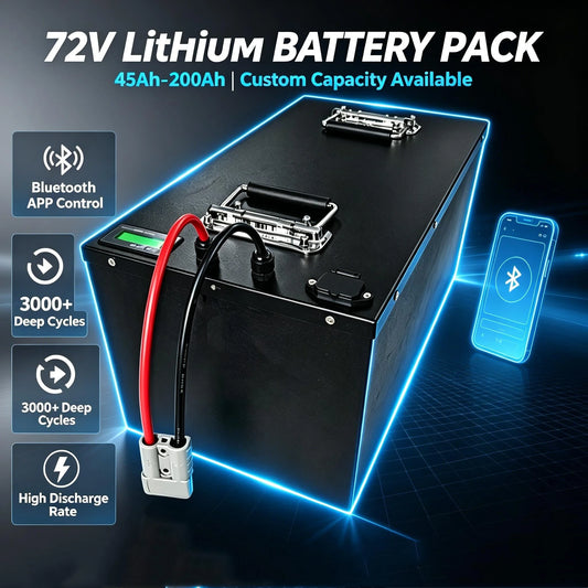 72V150Ah Lithium Battery 45Ah 55Ah 35Ah 80Ah 100Ah 120Ah 180Ah 200Ah Lifepo4 for 7KW 14KW Scooter Motorcycle Tricycle Hybrids
