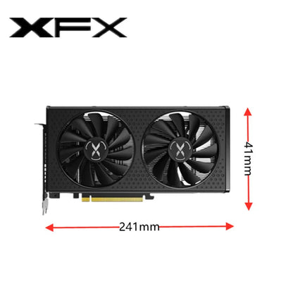 New XFX RX 6600 XT 6600XT 8GB 6500 XT Graphics Card GPU Radeon RX6600 RX6600XT GDDR6 Video Cards Desktop PC AMD PC Computer Game